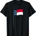 North Carolina Signature Flag Pole - North Carolinian Flag T-Shirt (Black, XXL)