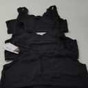 Hanes Women's Pack, Cotton Scoopneck Bralette, Low-Impact Sports Bra, 3-Pack (X-Large, Black/Black/Black)