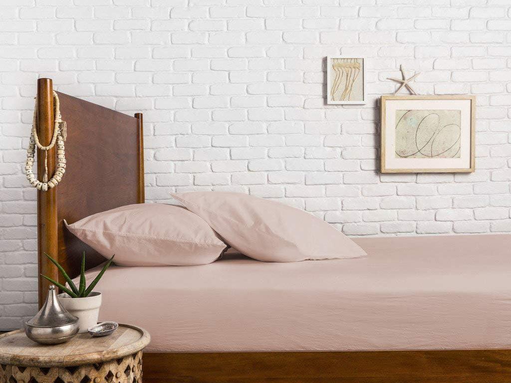 Comfortica Classics 100% Egyptian Cotton 600 Thread Count, Blush Twin XL Fitted Sheet with Elastic All Around, Soft & Silky Sateen Weave - Fits Mattress Upto 18 inches