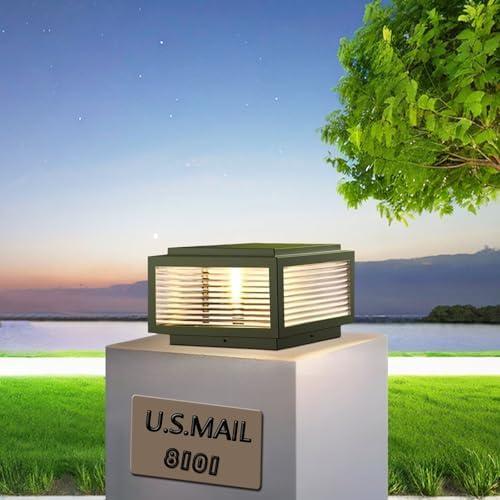 JHOTEC Outdoor Post Light,High Voltage Wired Lantern Column Lamp,Garden Light，for Flat Surface Patio Garden Decoration with IP54 Waterproof E26/E27 Bulb LED Post lamp (10X10Inch)