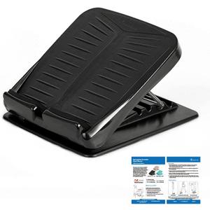 StrongTek Plastic Calf Stretch Board, Slant Board for Calf Stretching, 5-Level Adjustable Incline Board, Enhanced Ankle Flexibility, Targeted Physical Therapy, Durable with Non-Slip Surface (Black)