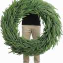 Wavwavw 36" Christmas Large Cedar Wreath for Front Door