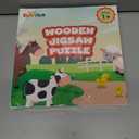 2 x Farm Animal Wooden Puzzle for Toddlers 1-3, Sensory Montessori Toy Classroom Preschool Learning Activities Educational Toy Christmas Stocking Stuffer Gift for Girls 3-5, Boys 2 3 4 5 Year Old Baby