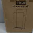 Clothes Rack - Clothing Rack with Storage Mesh Shelf & Casters, Heavy-Duty Metal Clothing Rack for Hanging Clothes, Dresses, Coats, Large Load Capacity, Easy Assembly, Black, 28.0"x16.0"x59.0"