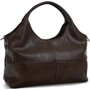 KOGTLA Vegan Leather Purses for Women with Detachable Satchel Strap, Ladies Handbags, Tote Hobo Bags with Top Handle (Dark Coffee)