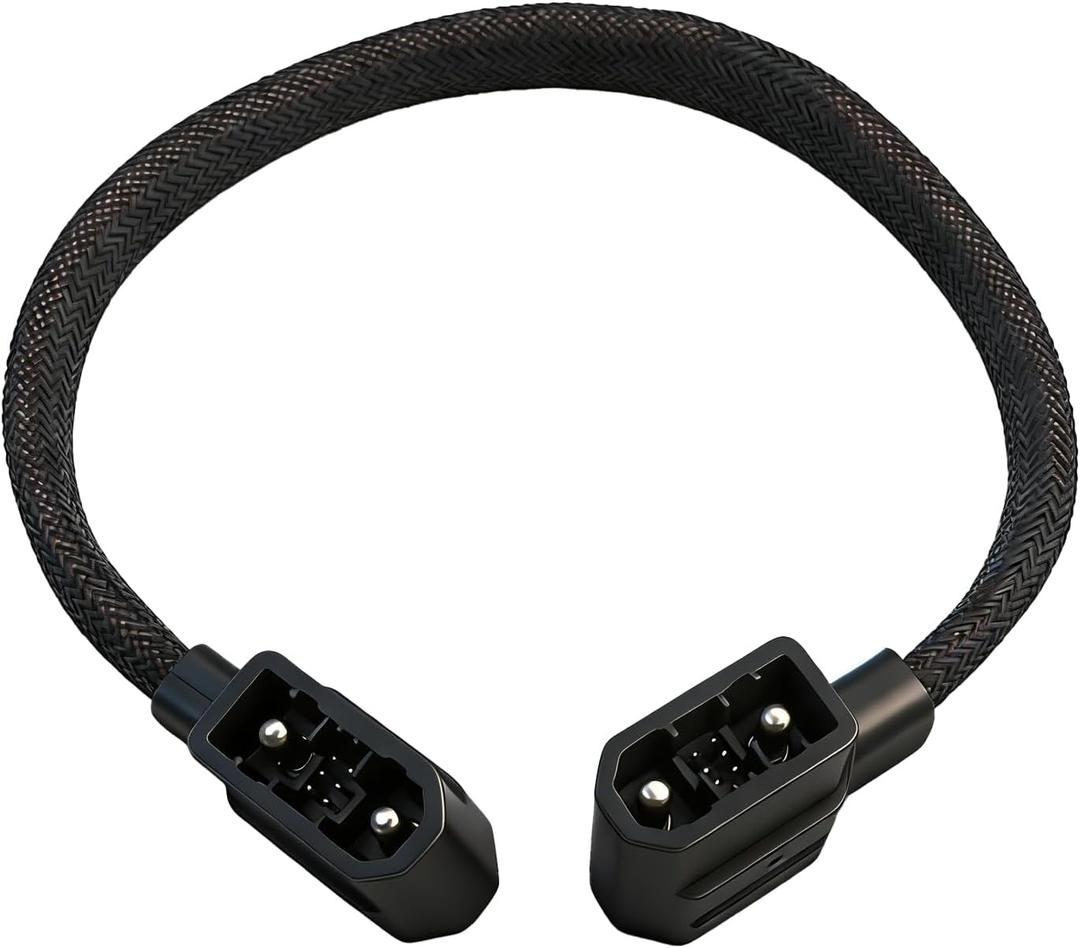 for EcoFlow Extra Battery Power Cord - 40 Inch Gray Braided Connection Cable for Delta Max/Delta 2/Delta 3 Series & Wave 2/3, Incompatible with Pro/Pro 3/Ultra/3 Max