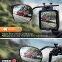 Universal Clip on Towing Mirrors Extensions for Towing Side Mirror Extenders for Towing with RainGuard, Adjustable Convex Towing Mirrors Pair for Trailer Truck Car RV