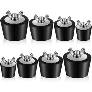 4 Size Pool Plug for Inground Pool Rubber Pool Plugs Pool Return Line Plug for Above Ground Pool Swimming Pool Skimmer Plugs Winter Expansion Plugs, 1 in, 1.25 in, 1.5 in, 2 in (8 Pieces)