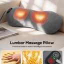3 in 1 Lower Back Massager, Triple Fusion Back Massager with Heat, Vibration and Stretch,Lumbar Support Pillow with Ergonomic Memory Foam for Bed and Chair
