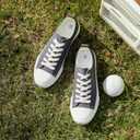 ZGR Womens White Canvas Sneakers,Classic Black Canvas Shoes,Casual Fashion Sneakers (6, Dark Grey)