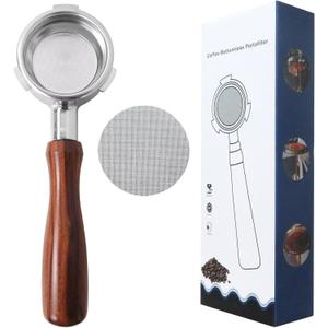 58mm Bottomless Portafilter with 3 Ears, Espresso Portafilter with Filter Basket and Puck Screen, Fit for Electactic 20 Bar, for Kismile Espresso Machines with Grinder