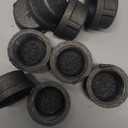 10 Pack 3/4 inches Cap Malleable Cast Iron Pipe, Industrial Pipe for Threaded Black Pipes and Fittings, DIY Steampunk Industrial Vintage Style