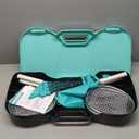 EasyGo Badminton Set, with Net, 4 Racket, 4 Birdies, Portable Storage Box, for Backyards, Outdoor Games, Yard Games