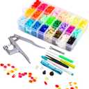 LYNDA Snaps and Snap Pliers Set, 360 Sets T5 Plastic Buttons for Sewing and Crafting
