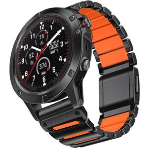 Titanium Compatible for Garmin Fenix 8 51mm 7X 6X 5X Watch Band,26mm Dual-Color Magnetic Quickfit Bands Gifts for Men Fenix 7X 6X Pro/5X Plus/3HR/Instinct 2X Solar3 50mm/Enduro/Tactix/Epix Pro2