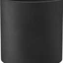 Kante 12.6" Dia Round Concrete Planter, Modern Style Large Cylindrical Plant Pot with Drainage Hole and Rubber Plug for Indoor Outdoor Patio, Black