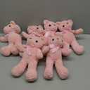 Aoriher 6 Pcs Bear Stuffed Animal Bulk Baby Shower Bear Plush Toys Soft Cute Sleeping and Playing Decorations for Kids Back to School Gift Baby Shower Birthday Party Favor(Pink)