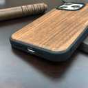 Premium Wooden Case for iPhone 16/16 Plus / 16 Pro / 16 Pro Max  Natural Walnut Wood & Shockproof TPU Edge | Sleek, Durable, Eco-Friendly Protective Cover (iPhone 16 Pro Max)