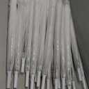 Saintrygo 20 Pack White Wedding Umbrellas with J Hook Handle Windproof Stick Umbrellas Large Bubble Umbrella for Adults Kids Rain