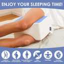 Leg Pillow for Side Sleeping, Knee Pillow for Side Sleepers,Knee Pillow, Sciatica Pain Relief, Smooth Spine Pillow for Sciatica, Back, Hip Pain Relief (Blue)-1PCS