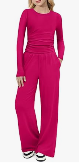 WiWi Pajamas for Women Long Sleeve Cooling Sleepwear Pants Set Super Soft Pj Viscose from Bamboo Loungewear Sets (150)