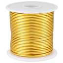 OZXCHIXU 12 Gauge Gold Aluminum Craft Wire (105FT) - Anodized for Jewelry Making, Beading Floral, Plant Gardening, Sculpting & Modeling Craft Wire (Gold #14, 2mm), Pack Of 2