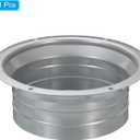 PATIKIL 5 Inch Duct Connector Flange, Metal Fitting Straight Pipe Flange Round Ventilation Air Duct for Heating Cooling Ventilation HVAC System