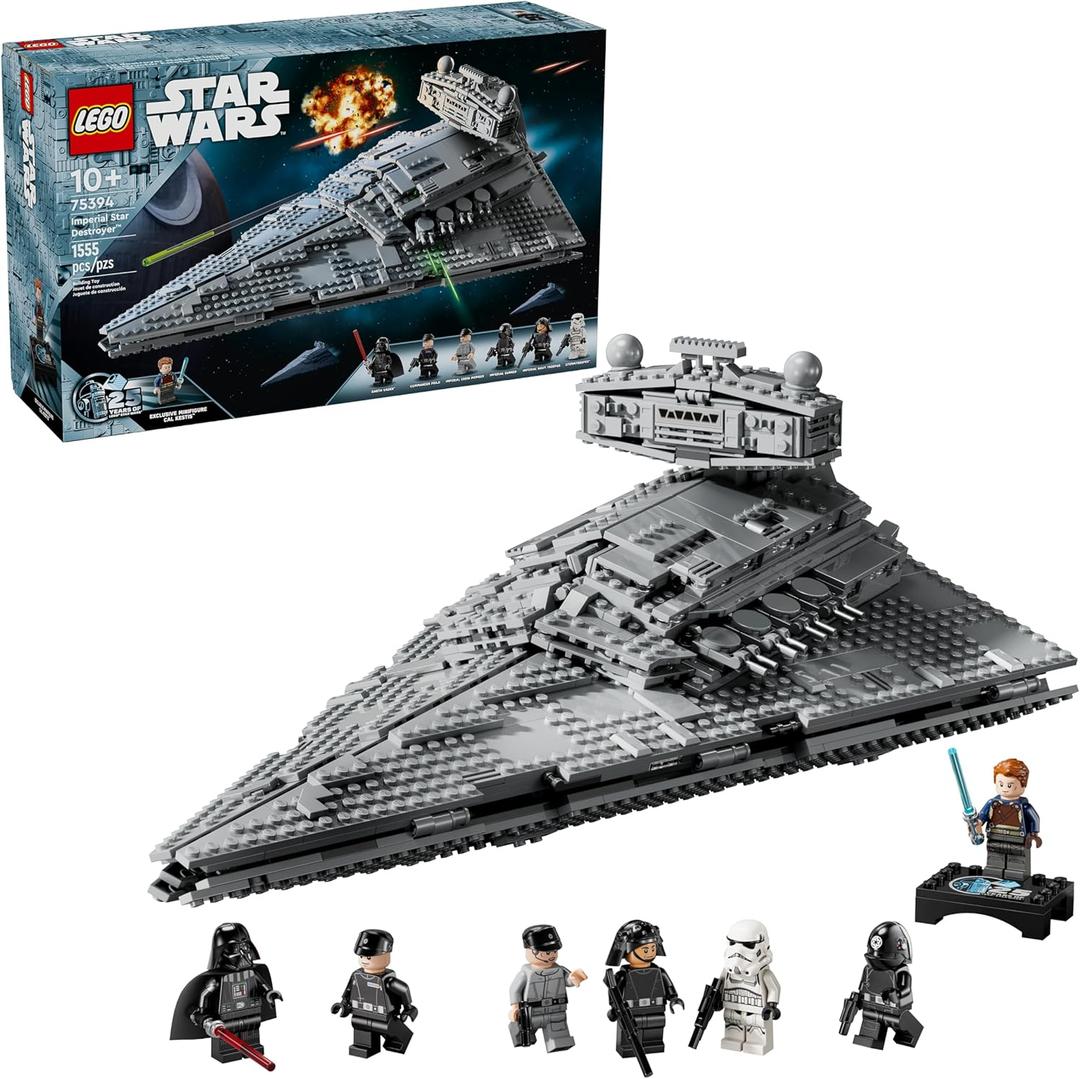 LEGO Star Wars Imperial Star Destroyer Building Toys Set - Gift for Groom or Groomsmen - Star Wars Darth Vader & 6 Minifigure Toys - Play or Display for Kids, Boys & Girls, Ages 10+ - 75394
