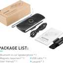 AGPTEK Car Speaker with Bluetooth 5.3, Hands Free Phone Kit for Calls, GPS & Music with TF Card Slot, Instant Connect, Siri Google Assistant Support Wireless Car Visor Clip Speakerphone (Black)