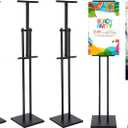 Honoson 5 Pcs Poster Display Stand, Adjustable Sign Stand up to 60 Inch, Quality Metal Poster Holder, Banner Sign Stand with Non Slip Mat Base Business Poster Holder for Board Foam Display