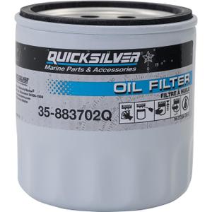 Quicksilver 883702Q Engine Block Mount Oil Filter for V6 MerCruiser Sterndrive Engines