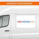2 Pack Blank Car Door Magnet Sticker, Rounded Corners Magnetic Vehicle Sign, Perfect Magnet for Truck to DIY Advertise Business and Cover Company Logo, Personalized Magnet Decal, 24x36 inch White, 36x24 inch White