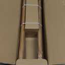 Wood Curtain Rods for Windows 66 to 120 Inch, 1'' Adjustable Decorative Drapery Rods with Imitation Wood Grain Leaf Pattern Finials, Boho Heavy Duty Long Window Curtain Rods Set 36''-120''