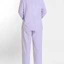 Women's Petite Pajama Set Petite Length Lightweight Cotton Pjs (Purple, Medium)