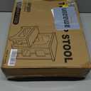 2 Step Folding Stool Non Slip 250 lb Capacity Foldable Step Stool 8 and 17 Inch Dual Height Portable Foot Stool for Kitchen Bathroom Black