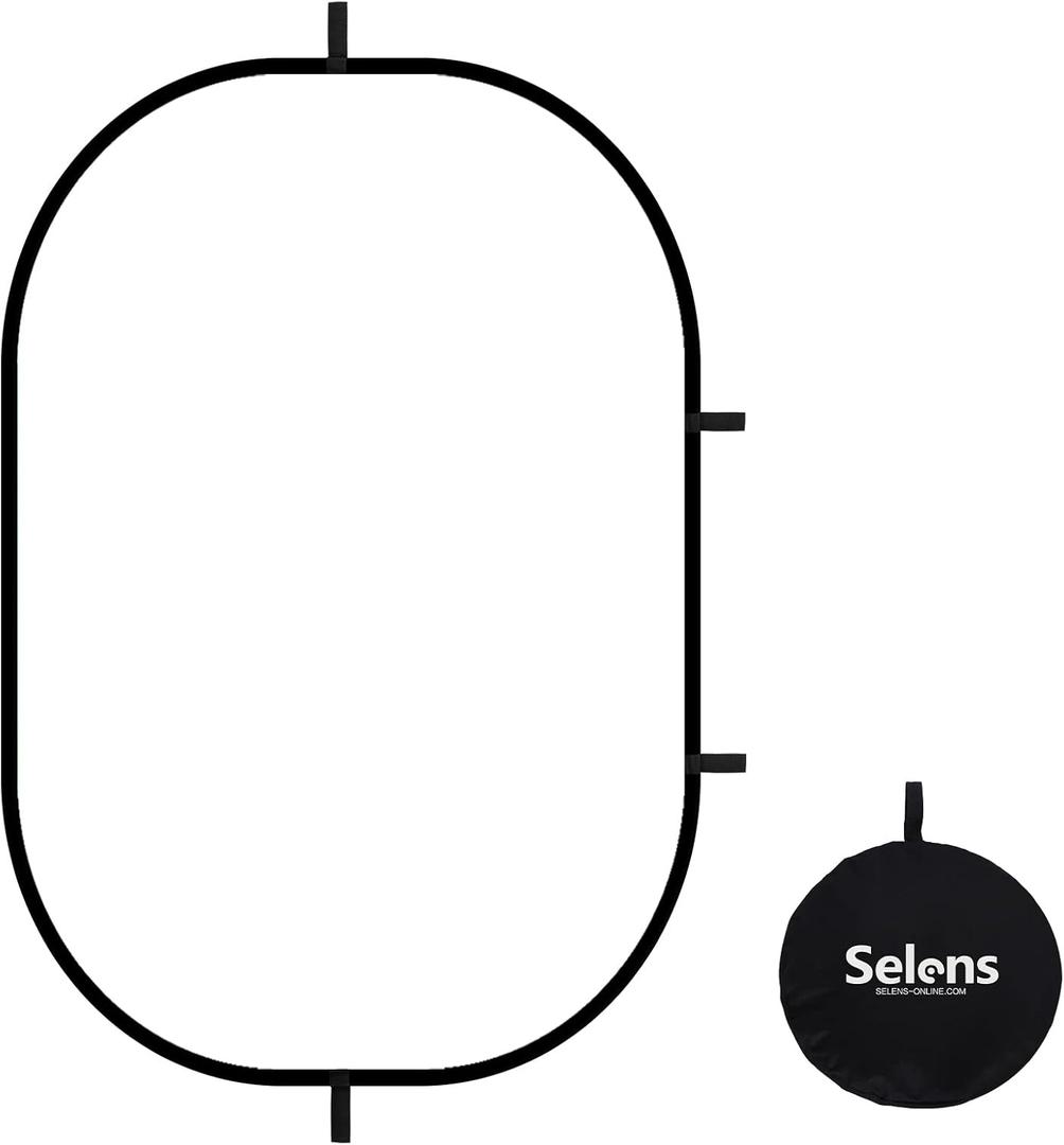Selens Soft White Diffuser Foldable Light Diffuser Light Diffusion Panel with Carry Bag, Diffuser Fabric Light Modifier for TV Production Video Studio Photography Interview Portrait Shots -31x47in