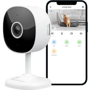 WiFi Camera 2K, Galayou Indoor Home Security Cameras for Baby/Elder/Dog/Pet Camera with Phone app, 24/7 SD Card Storage, Works with Alexa & Google Home G7 (1 Count (Pack of 1))