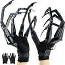 Articulated Fingers With Fingernail, Halloween Frights, Extensions With Gloves, Halloween Costume Prop, Creepy Cosplay Claw Hands
