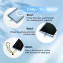 OOK Magnetic Phone Case for Samsung Galaxy S25 Ultra 6.9 Inch [Wireless Charging Compatible] Soft TPU Heart Design Shockproof Protection Electroplated Slim Case with Strap Lanyard - Blue