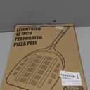 Pizza Peel  12'' Aluminum Perforated Launch Placement Retrieving Peel  Metal Hanging Hook  Lightweight Turning Peel  Non-stick Pizza Paddle  Outdoor Pizza Oven Accessories