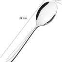 Anbers 8 Pieces Large Serving Spoons, 9.45 Inches, Stainless Steel Catering Serving Spoons