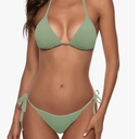 Women Two Piece Bikini Swimsuit Sexy Bathing Suits Halter Triangle Tops String Bikini Sets, Size Small