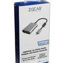 Zgear For Lightning Tip 3.5mm Audio Adapter and Power Converter
