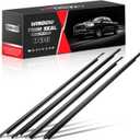 Window Moulding Belt Glass Sweep Felt Trim Seal Weather Stripping Kit Fit for Dodge Ram 1500 2500 3500 4500 5500 Crew Cab 2009-2021 Replaces 55112376AH 55112377AH 55372138AH 55372139AH