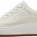 Womens Platform Sneakers Comfortable Casual Arch Casual Tennis Walking Shoes White Beige US 6