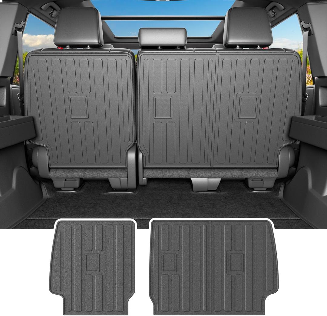 powoq 5 Seats Cargo Mat Compatible with 2025 2026 Toyota 4Runner Trunk Mat (No Hybrid EV & i-Force MAX) Cargo Liner TPE Back Seat Protector Trunk Liner Replacement for 2025 2026 4Runner Accessories