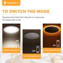 6 Inch White Recessed Lighting with Night Light 6 Pack, High Brightness Canless Wafer, 12W, 120V, 1100LM, Dimmable, 2700K-5000K Selectable, ETL FCC