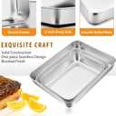 E-far Baking Pans Set of 3, Stainless Steel Sheet Cake Pan for Oven - 12.5/10.5/9.4Inch, Rectangle Bakeware Set for Cake Lasagna Brownie Casserole Cookie, Non-toxic & Healthy, Dishwasher Safe