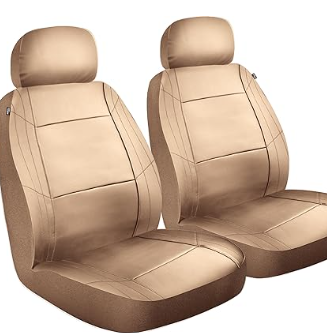 Custom Accessories 40348 Universal Midnight Plush Tan Low Back Seat Covers 2 PCS