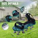 POKSAUAE Adjustable Spiked Lawn Aerator Shoes - Deep Soil Aeration Tool with Breathable Design, Fits 5-12 to Protect Lawn & Boost Soil Health